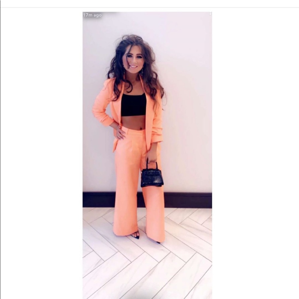 Peach blazer set